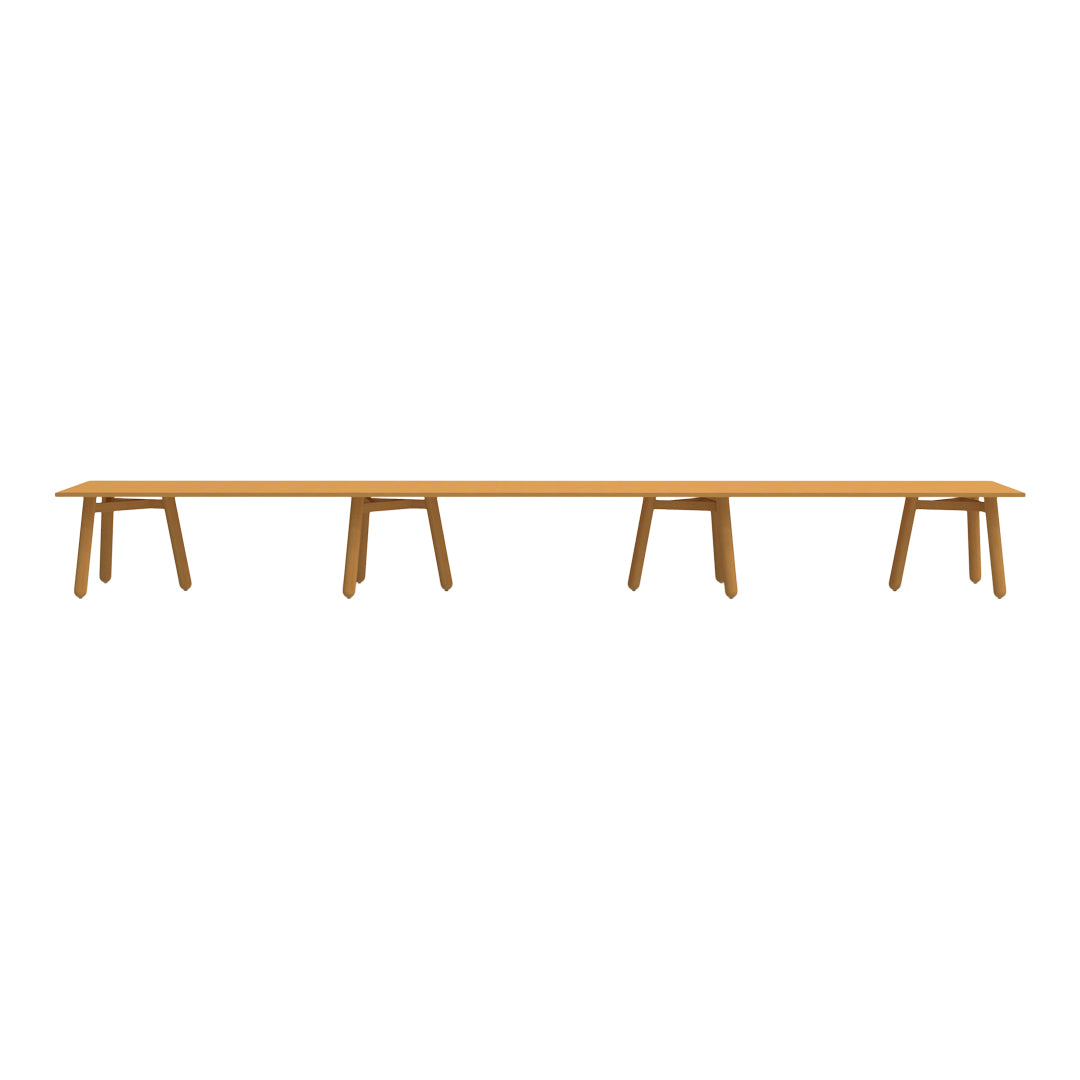 Beech Connect 71 Rectangle Table - Three-Piece Top