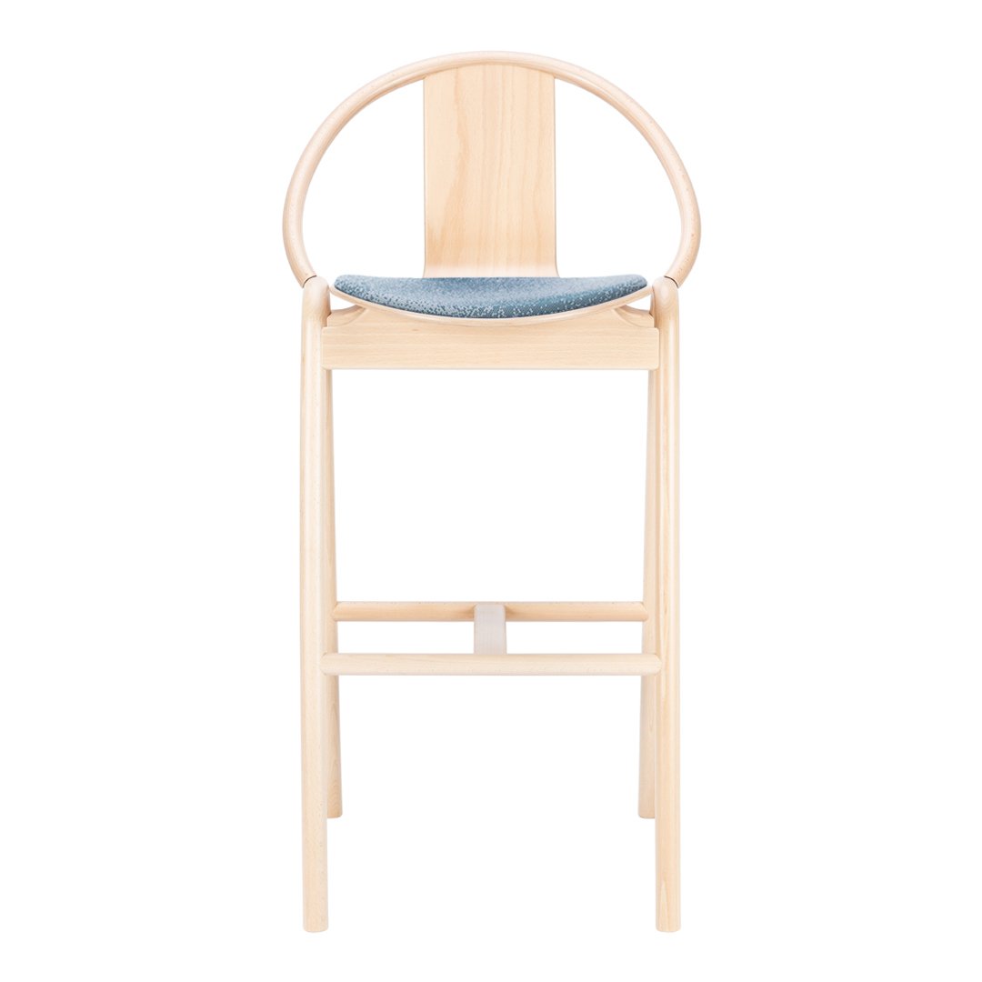 Again Barstool - Seat Upholstered - Beech Frame