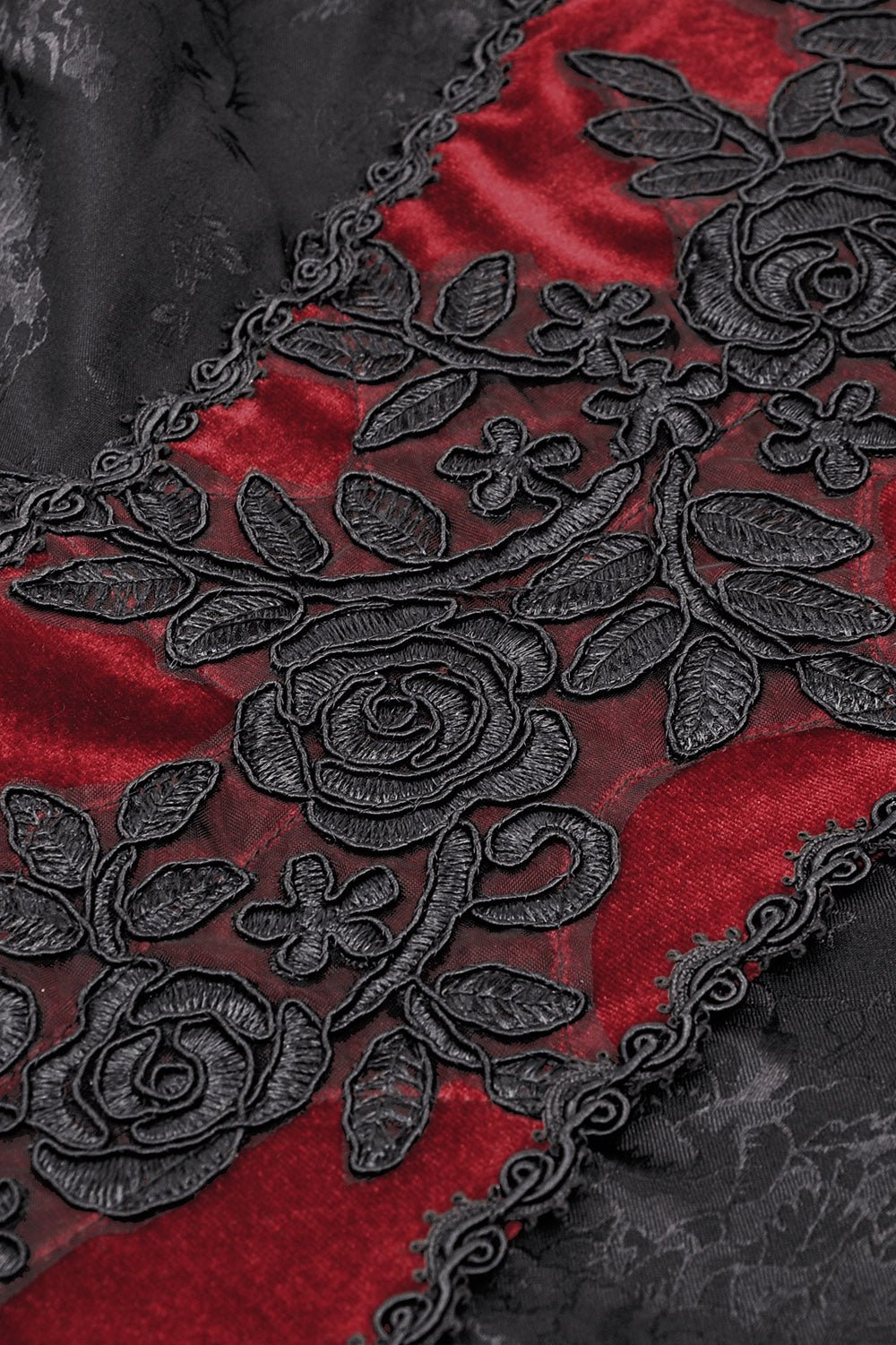Blood Pact Embroidered Cold Shoulder Top