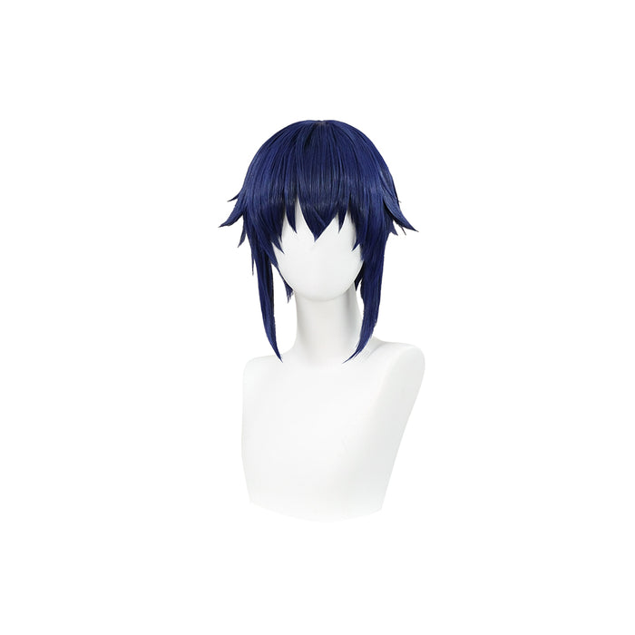 DokiDoki Anime Shugo Chara Cosplay Tsukiyomi Ikutoi Wig Short Straight Blue Hair