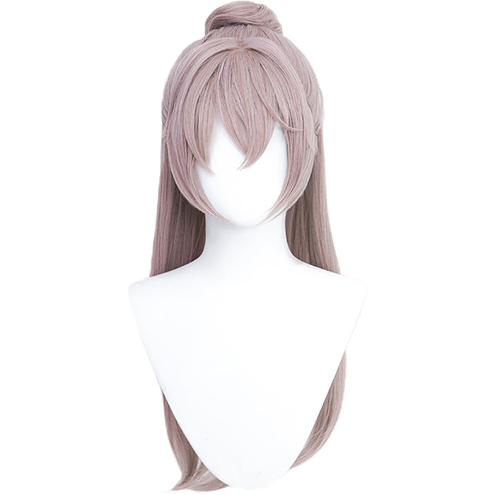 DokiDoki Game Ashes of the kingdom Cosplay Yuanji Cosplay Wig Long Straight Grey Yuan Ji