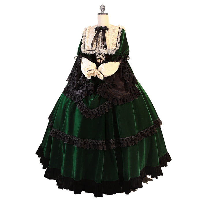 Dokidoki-R Anime Rozen Maiden Cosplay Sui sei seki Cosplay Costume Lolita Jade Stern Suiseiseki