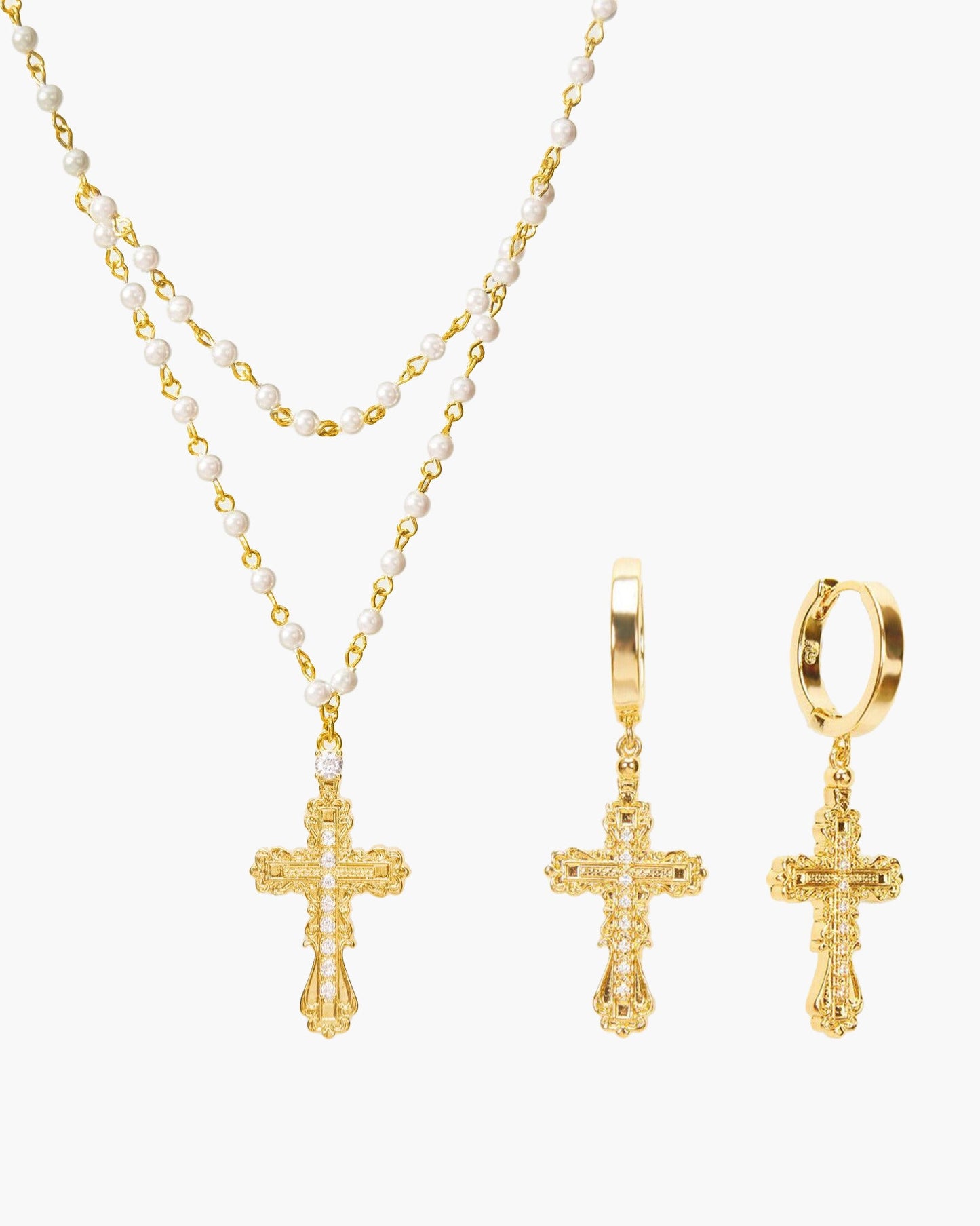 Everette Cross Set in Silver