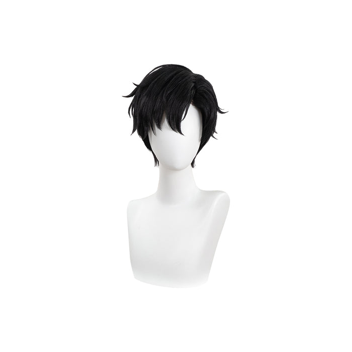 【Front Lace】DokiDoki Anime Far Beyond the World Cosplay Gu Shiye Wig Short Straight Black Hair Gushiye