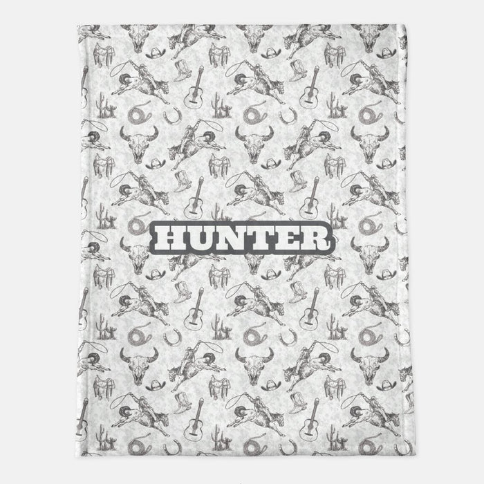 Hunter Personalized Minky Blanket