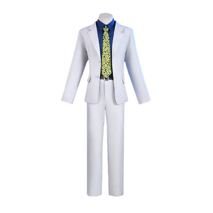 【In Stock】【Size S-2XL】Dokidoki-R Anime Cosplay Costume White Suit Blue Shirt Male