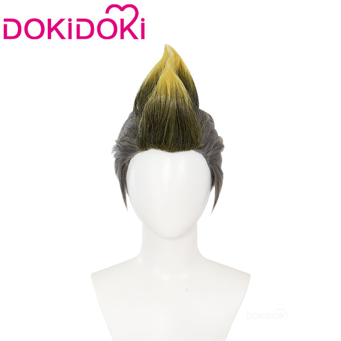【Ready For Ship】DokiDoki Anime Cosplay Wig Grey Black Gold Gradient Hair