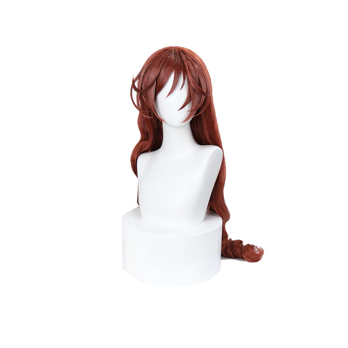 【Ready For Ship】DokiDoki Anime Rozen Maiden Cosplay Jade Stern Wig Long Curly Brown Hair Suiseiseki