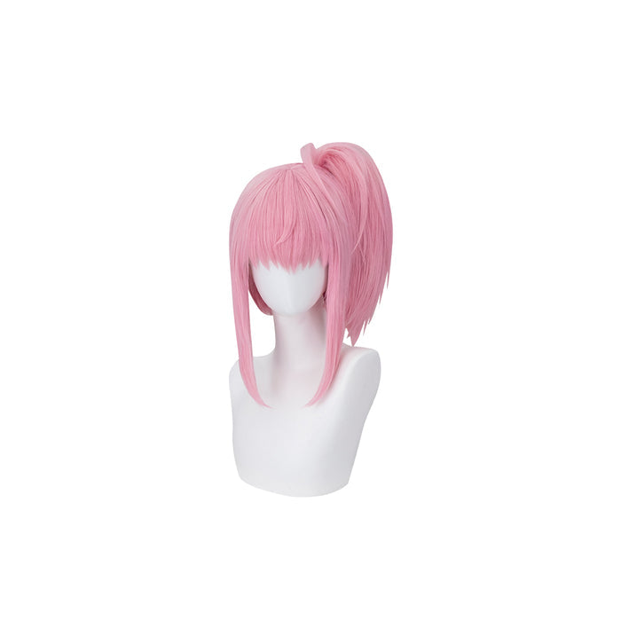 【Ready For Ship】DokiDoki Anime Shugo Chara Cosplay Hinamori Amu Daiya Wig Long Pink Ponytail Hair Amulet Heart