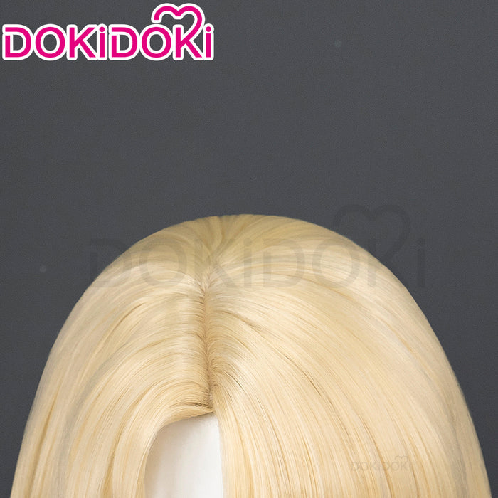 【Ready For Ship】DokiDoki Game Genshin Impact Cosplay Fontaine Freminet Wig Short Grey Brown Straight Hair