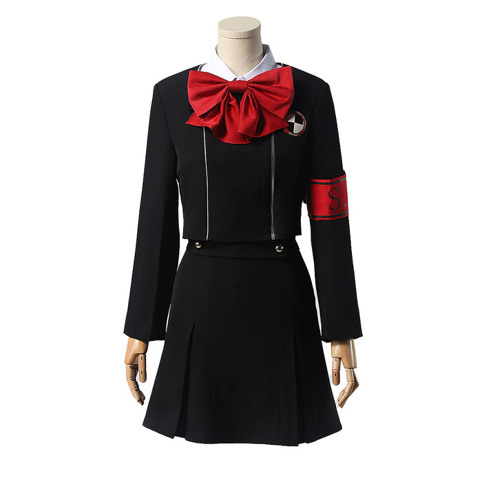 【Ready For Ship】【Size XS-XL】DokiDoki-R Game Cosplay Costume Black Coat White Shirt Women