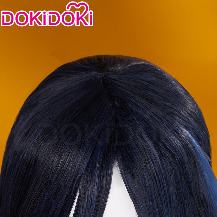 【US LOCAL SHIPPING 】DokiDoki Game Genshin Impact Cosplay Clorinde Wig Long Blue Pony Tail Fontaine