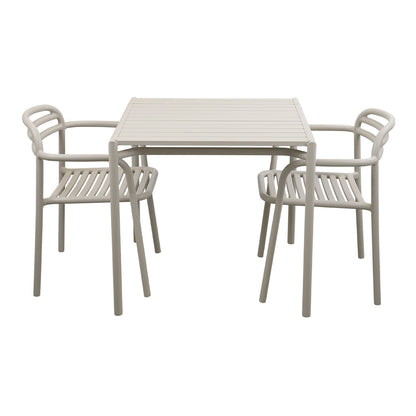 Bliss Square Dining Table Set w/ Armchairs