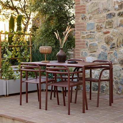 Bliss Rectangular Dining Table Set w/ Armchairs