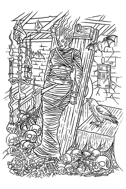 Comfy Goth Coloring Book For Adults