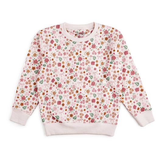 Berry Floral Flare Legging and sweater set