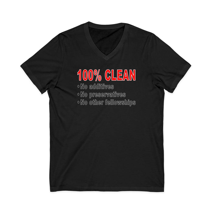 100% Clean V.2 dtg V-Neck Tee