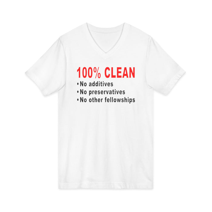 100% Clean V.2 dtg V-Neck Tee