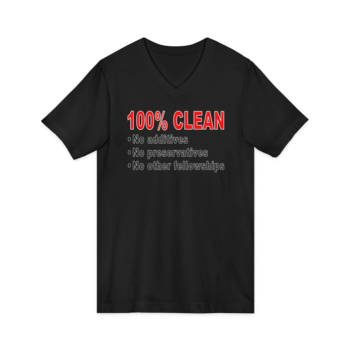 100% Clean V.2 dtg V-Neck Tee