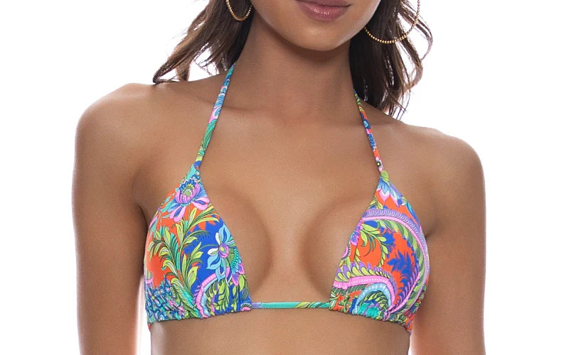 Seamless Reversible Triangle-Seamless Reversible Wavy Ruched Tie Side Bikini