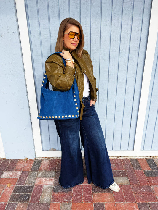 Sherry Suede Bag Blue