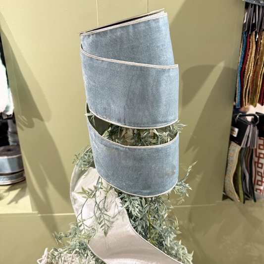 Aqua Velvet Metallic silver Dupion