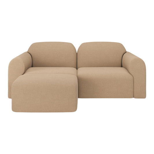 Bulky Pre-Configured Two-Seater Sofa w/ Footstool