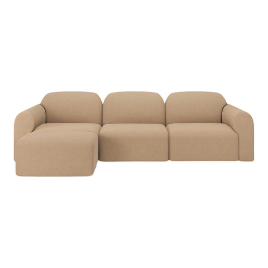 Bulky Pre-Configured Three-Seater Sofa w/ Footstool