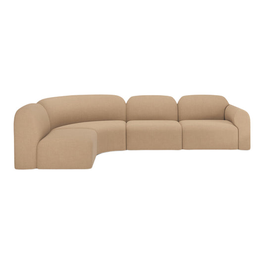 Bulky Pre-Configured L-Shaped Sofa