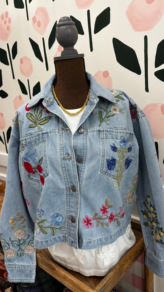 Beatrix cropped denim jacket