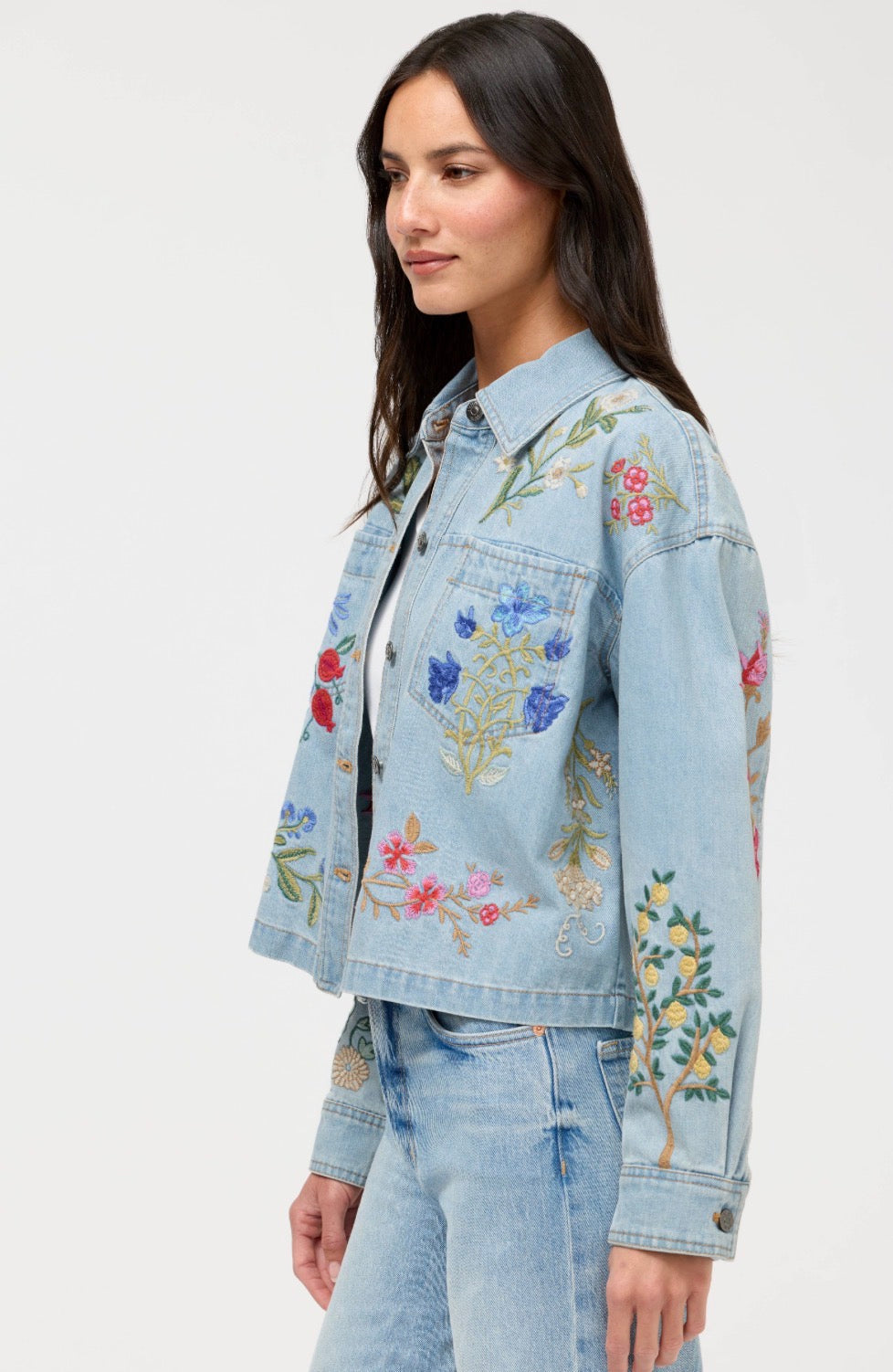Beatrix cropped denim jacket
