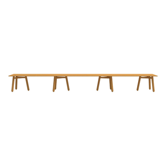 Beech Connect 71 Rectangle Table - Three-Piece Top