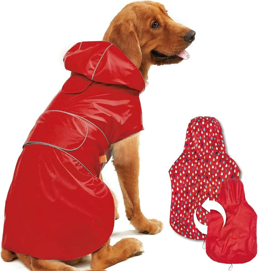 Kimee - Reversible Raincoat for Dog (Red)