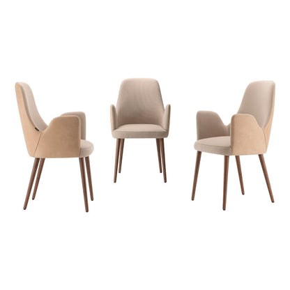 Adima 04 Dining Armchair - Wood Base