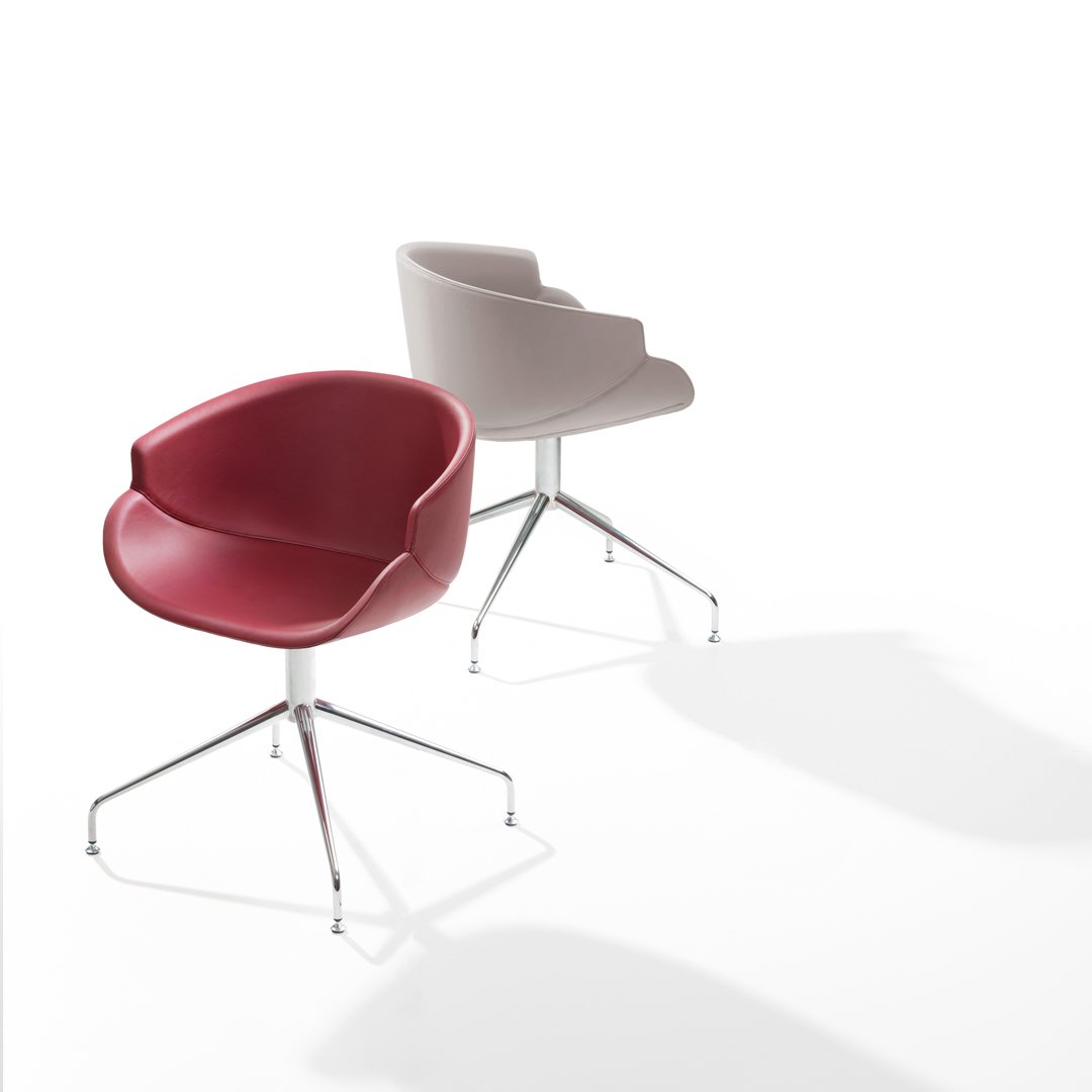 Bix Armchair - 4-Star Swivel Base - Upholstered