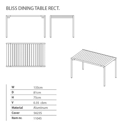 Bliss Rectangular Dining Table Set w/ Armchairs