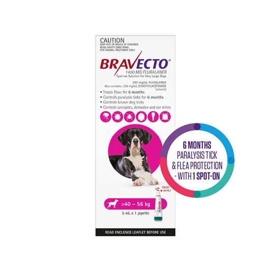 Bravecto - Spot On for X-Large Dogs (40 - 56 kg) Pink