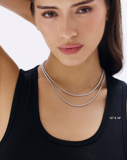 Classic Diamond Tennis Necklace