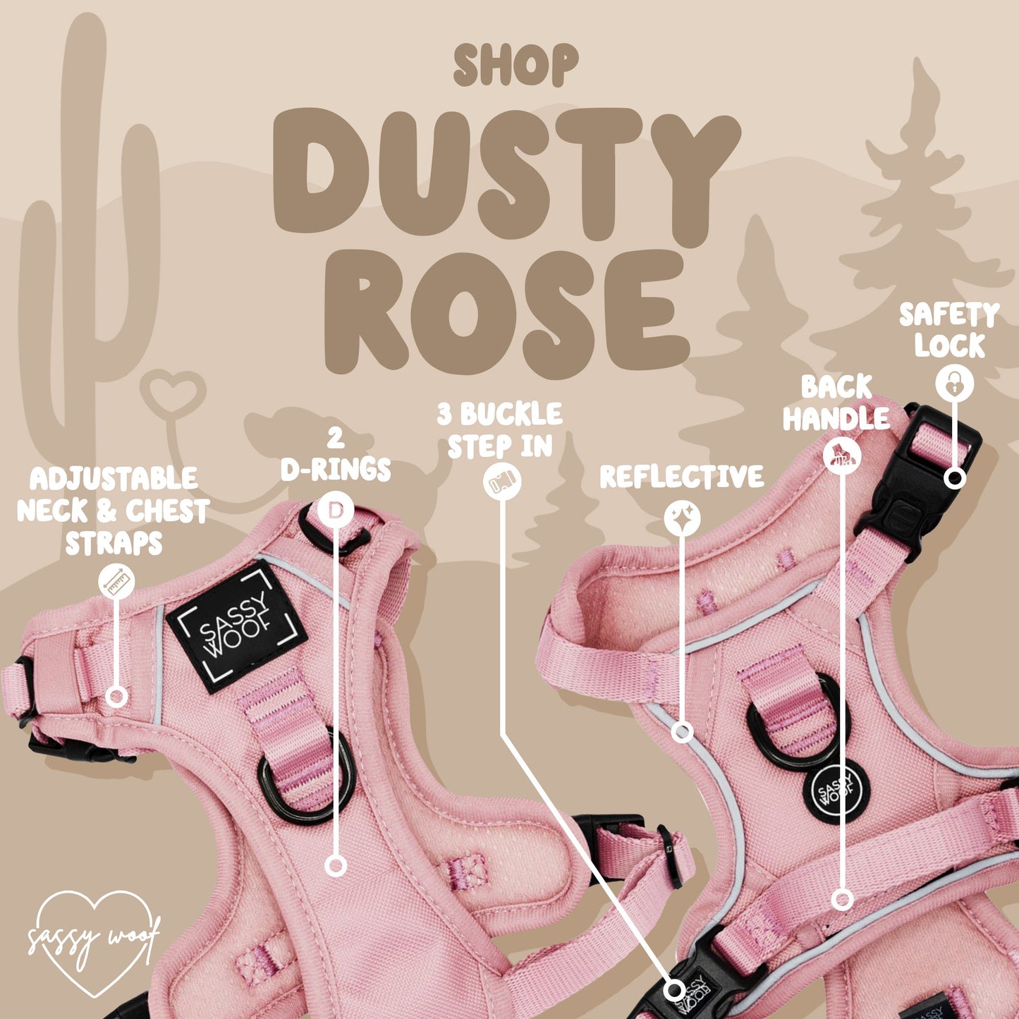 Dog Two Piece Bundle - Dusty Rose