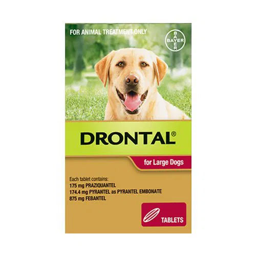 Drontal - Wormers Tabs For Dogs 35Kg (Red)