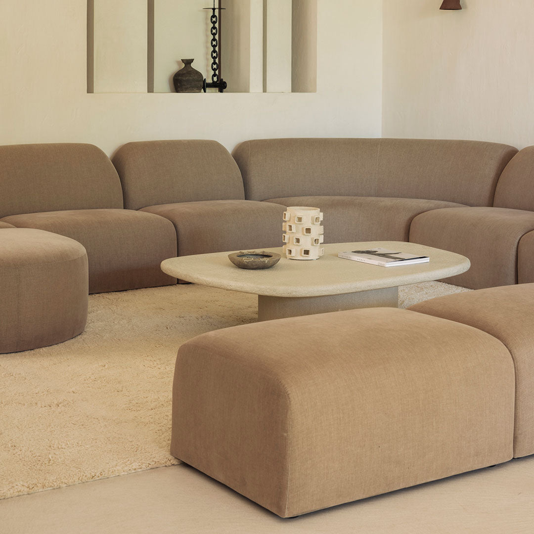 Bulky Pre-Configured L-Shaped Sofa