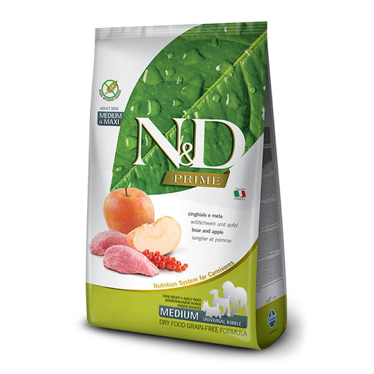 Farmina N&D Prime Boar & Apple for Adult Medium & Maxi Breeds Dry Dog Food