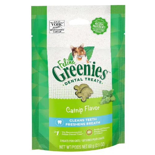 Greenies - Feline Catnip Flavour Dental Treats For Cats 60 gm