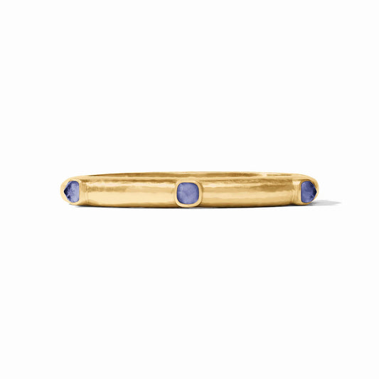 Catalina Hinged bangle- Iridescent tanzanite blue