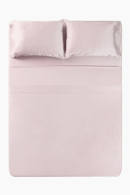 Bamboo Sateen Sheet Set in Rose Quartz
