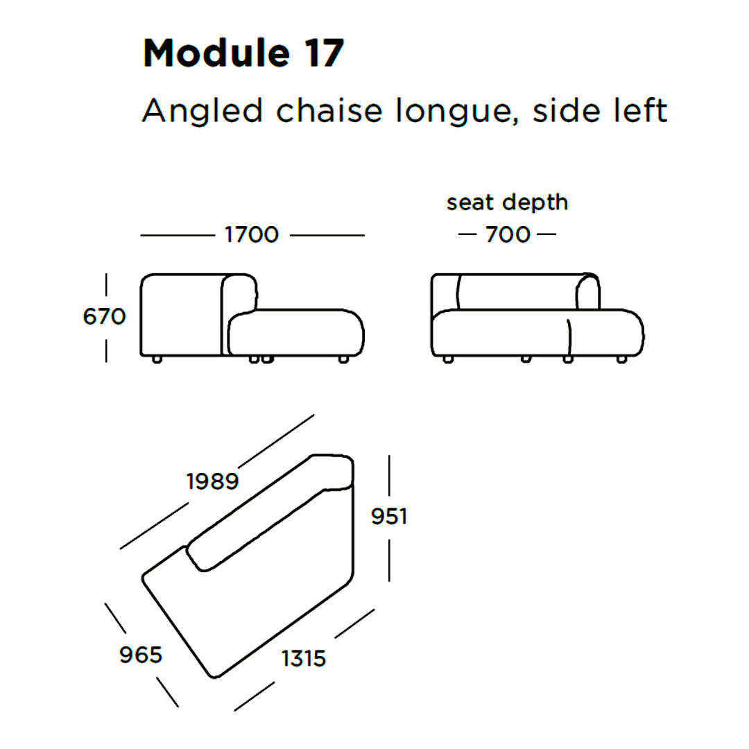 Boketto Modular Sofa (Modules 17-19)
