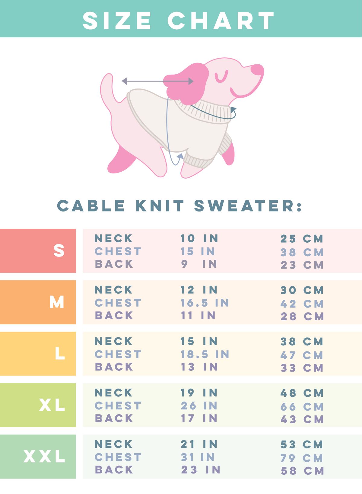 Pet Cable Knit Sweater - Black