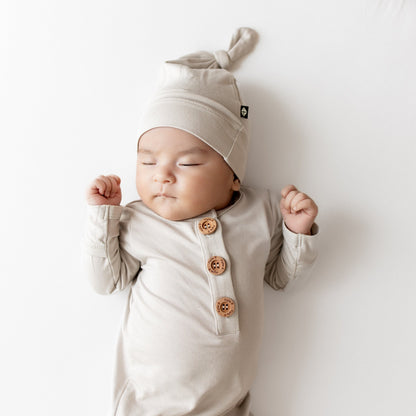 Knotted Gown with Hat Set in Oat