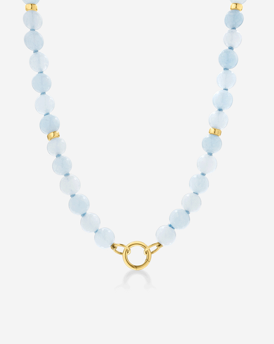 Aquamarine Bead Necklace