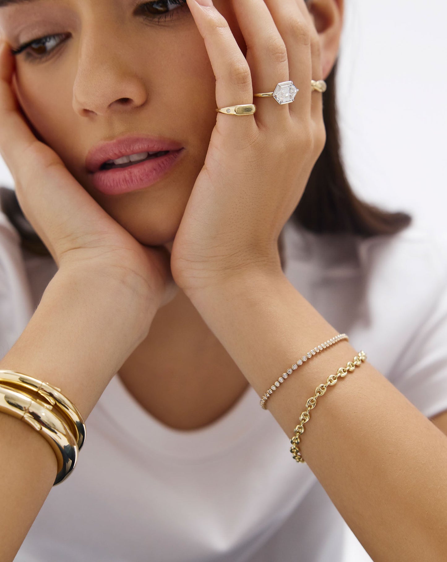 Bezel Mini Diamond Tennis Bracelet
